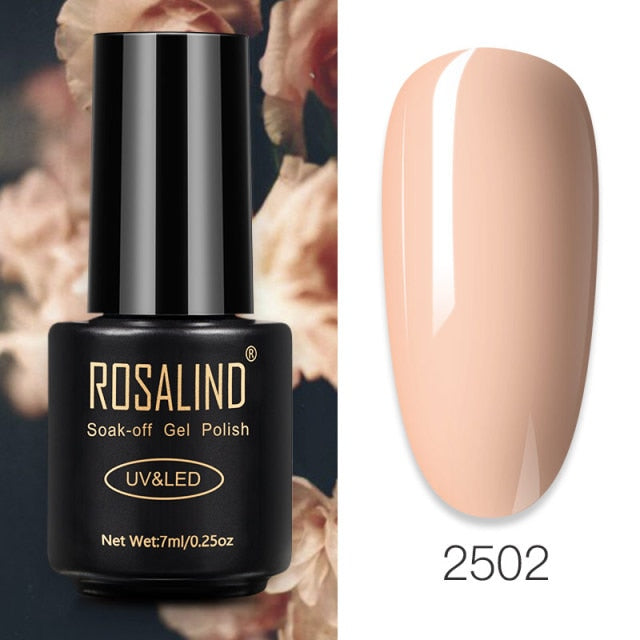 ROSALIND Gel Polish 7ml Gel Nail Polish All For Manicure Semi Permanent Soak Off Gel UV LED Varnishes Base Top Matte Coat