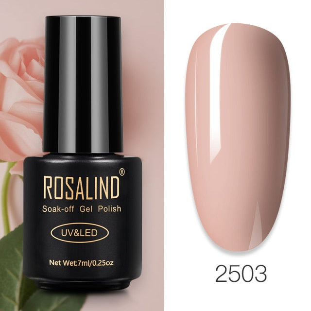 ROSALIND Gel Polish 7ml Gel Nail Polish All For Manicure Semi Permanent Soak Off Gel UV LED Varnishes Base Top Matte Coat
