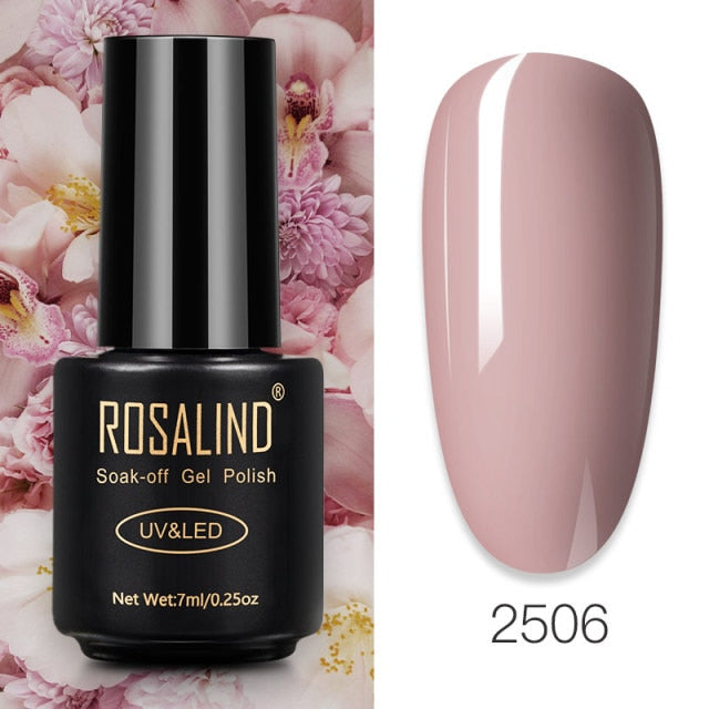 ROSALIND Gel Polish 7ml Gel Nail Polish All For Manicure Semi Permanent Soak Off Gel UV LED Varnishes Base Top Matte Coat