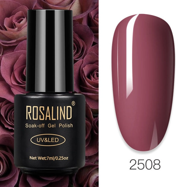 ROSALIND Gel Polish 7ml Gel Nail Polish All For Manicure Semi Permanent Soak Off Gel UV LED Varnishes Base Top Matte Coat