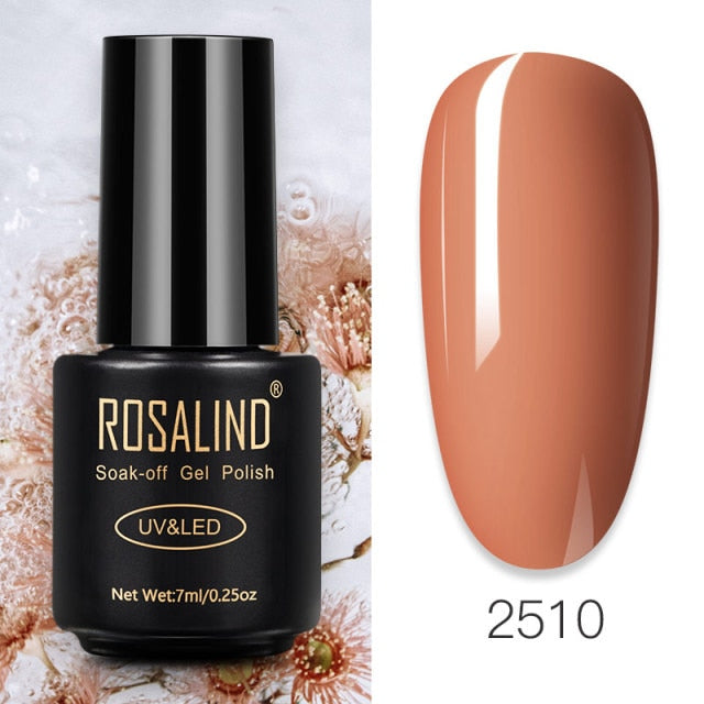 ROSALIND Gel Polish 7ml Gel Nail Polish All For Manicure Semi Permanent Soak Off Gel UV LED Varnishes Base Top Matte Coat