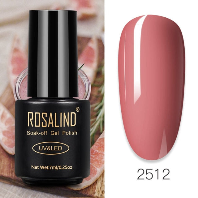 ROSALIND Gel Polish 7ml Gel Nail Polish All For Manicure Semi Permanent Soak Off Gel UV LED Varnishes Base Top Matte Coat