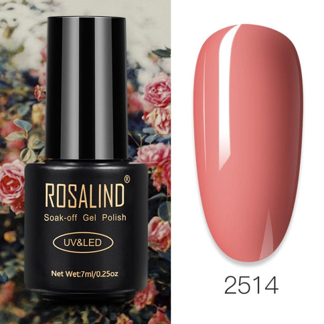 ROSALIND Gel Polish 7ml Gel Nail Polish All For Manicure Semi Permanent Soak Off Gel UV LED Varnishes Base Top Matte Coat