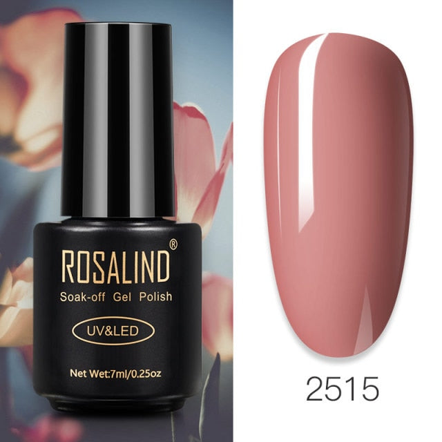 ROSALIND Gel Polish 7ml Gel Nail Polish All For Manicure Semi Permanent Soak Off Gel UV LED Varnishes Base Top Matte Coat