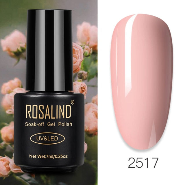 ROSALIND Gel Polish 7ml Gel Nail Polish All For Manicure Semi Permanent Soak Off Gel UV LED Varnishes Base Top Matte Coat