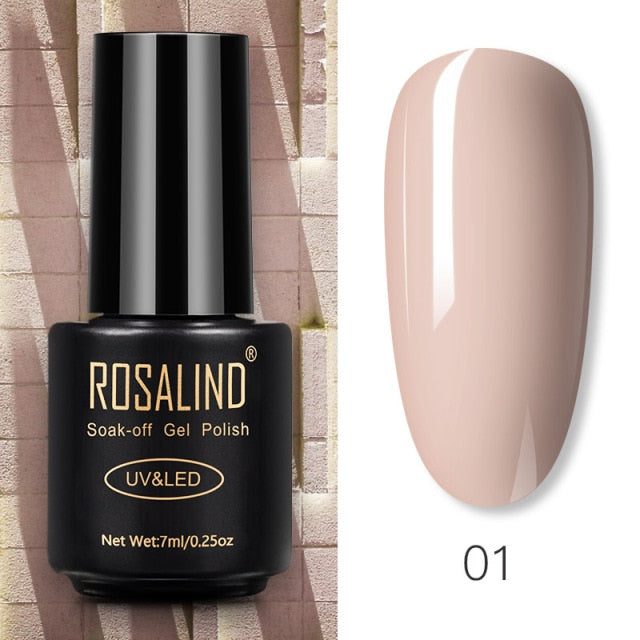ROSALIND Gel Polish 7ml Gel Nail Polish All For Manicure Semi Permanent Soak Off Gel UV LED Varnishes Base Top Matte Coat