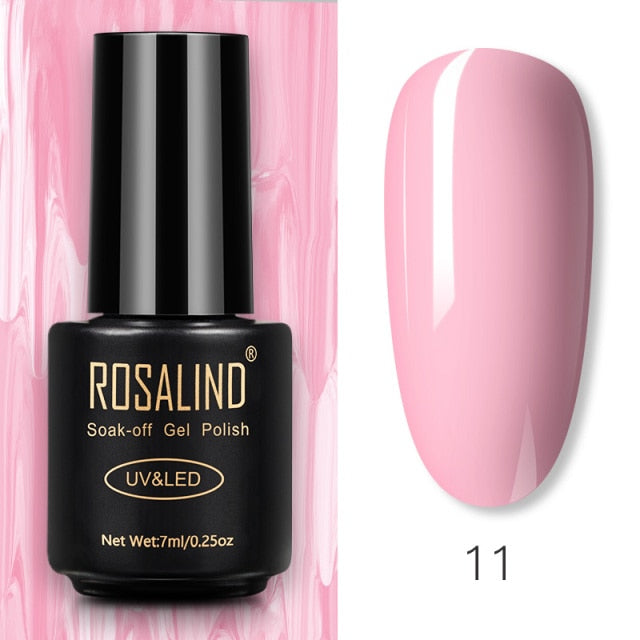 ROSALIND Gel Polish 7ml Gel Nail Polish All For Manicure Semi Permanent Soak Off Gel UV LED Varnishes Base Top Matte Coat