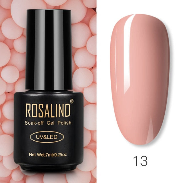 ROSALIND Gel Polish 7ml Gel Nail Polish All For Manicure Semi Permanent Soak Off Gel UV LED Varnishes Base Top Matte Coat