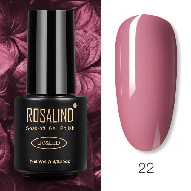 ROSALIND Gel Polish 7ml Gel Nail Polish All For Manicure Semi Permanent Soak Off Gel UV LED Varnishes Base Top Matte Coat