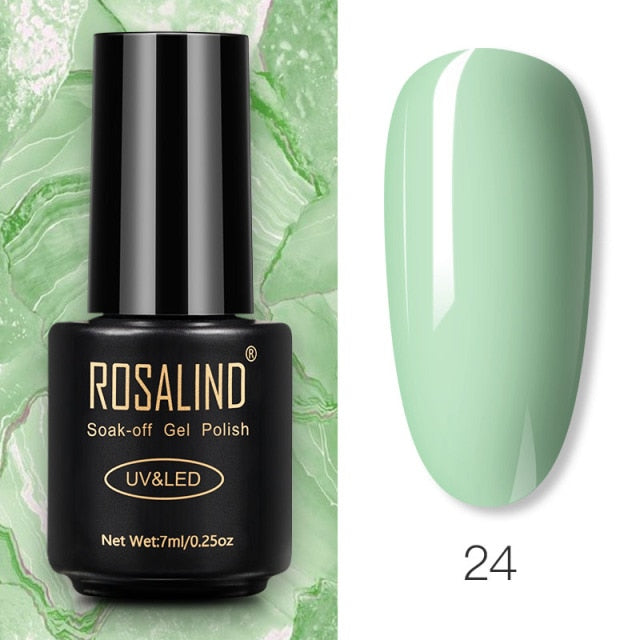 ROSALIND Gel Polish 7ml Gel Nail Polish All For Manicure Semi Permanent Soak Off Gel UV LED Varnishes Base Top Matte Coat