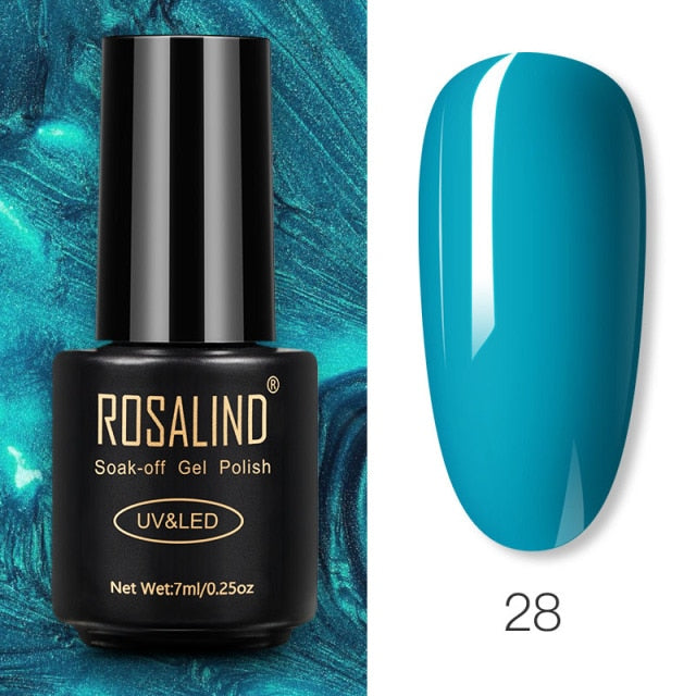 ROSALIND Gel Polish 7ml Gel Nail Polish All For Manicure Semi Permanent Soak Off Gel UV LED Varnishes Base Top Matte Coat