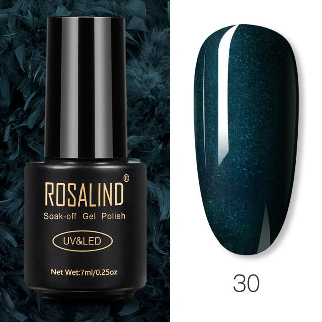 ROSALIND Gel Polish 7ml Gel Nail Polish All For Manicure Semi Permanent Soak Off Gel UV LED Varnishes Base Top Matte Coat