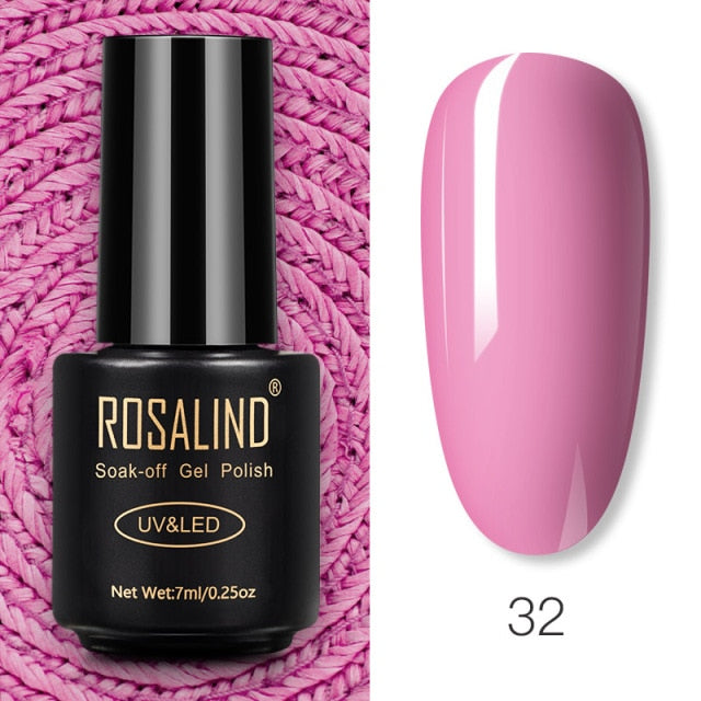 ROSALIND Gel Polish 7ml Gel Nail Polish All For Manicure Semi Permanent Soak Off Gel UV LED Varnishes Base Top Matte Coat