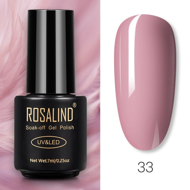 ROSALIND Gel Polish 7ml Gel Nail Polish All For Manicure Semi Permanent Soak Off Gel UV LED Varnishes Base Top Matte Coat