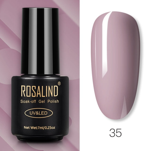 ROSALIND Gel Polish 7ml Gel Nail Polish All For Manicure Semi Permanent Soak Off Gel UV LED Varnishes Base Top Matte Coat