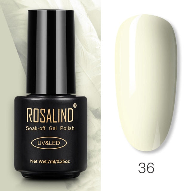 ROSALIND Gel Polish 7ml Gel Nail Polish All For Manicure Semi Permanent Soak Off Gel UV LED Varnishes Base Top Matte Coat