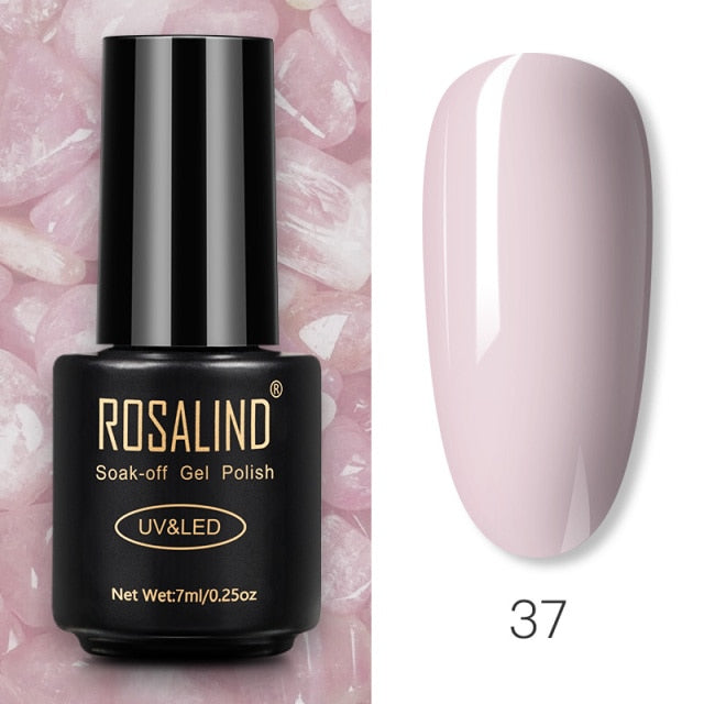 ROSALIND Gel Polish 7ml Gel Nail Polish All For Manicure Semi Permanent Soak Off Gel UV LED Varnishes Base Top Matte Coat