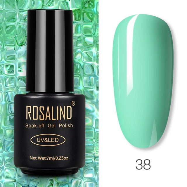 ROSALIND Gel Polish 7ml Gel Nail Polish All For Manicure Semi Permanent Soak Off Gel UV LED Varnishes Base Top Matte Coat