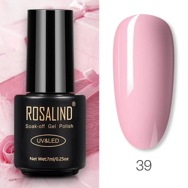 ROSALIND Gel Polish 7ml Gel Nail Polish All For Manicure Semi Permanent Soak Off Gel UV LED Varnishes Base Top Matte Coat
