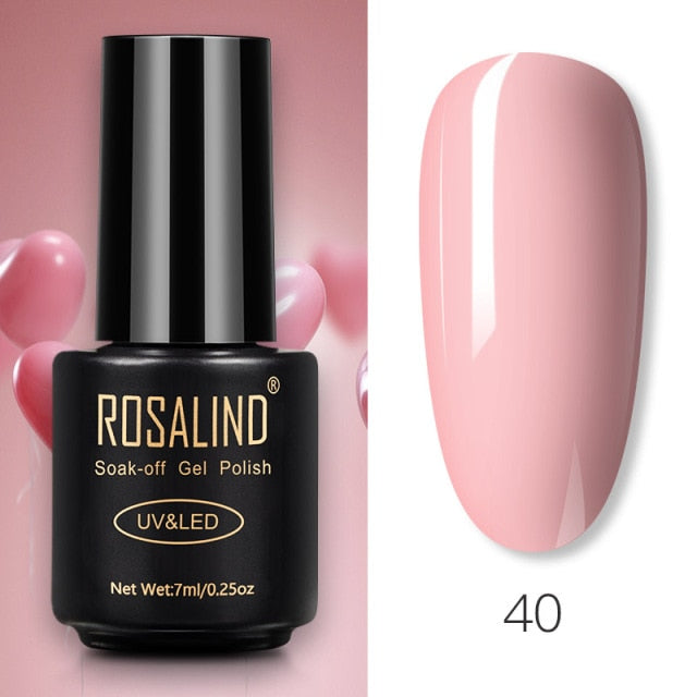 ROSALIND Gel Polish 7ml Gel Nail Polish All For Manicure Semi Permanent Soak Off Gel UV LED Varnishes Base Top Matte Coat
