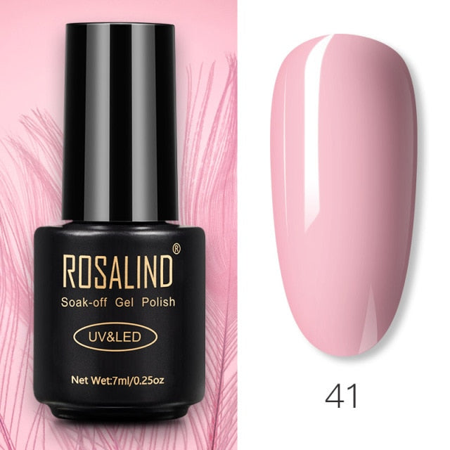 ROSALIND Gel Polish 7ml Gel Nail Polish All For Manicure Semi Permanent Soak Off Gel UV LED Varnishes Base Top Matte Coat