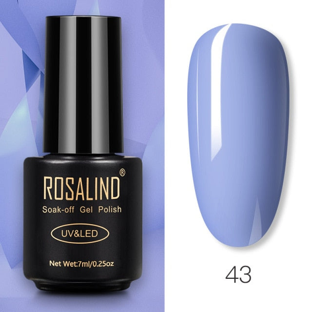 ROSALIND Gel Polish 7ml Gel Nail Polish All For Manicure Semi Permanent Soak Off Gel UV LED Varnishes Base Top Matte Coat