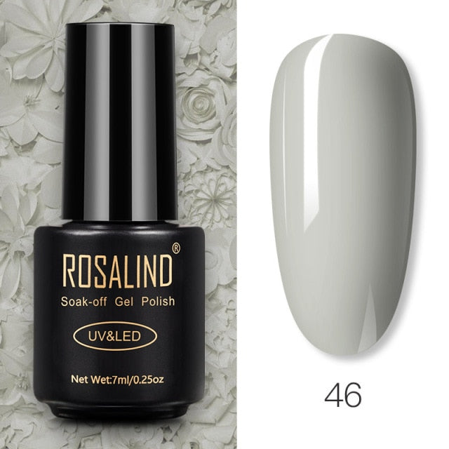 ROSALIND Gel Polish 7ml Gel Nail Polish All For Manicure Semi Permanent Soak Off Gel UV LED Varnishes Base Top Matte Coat