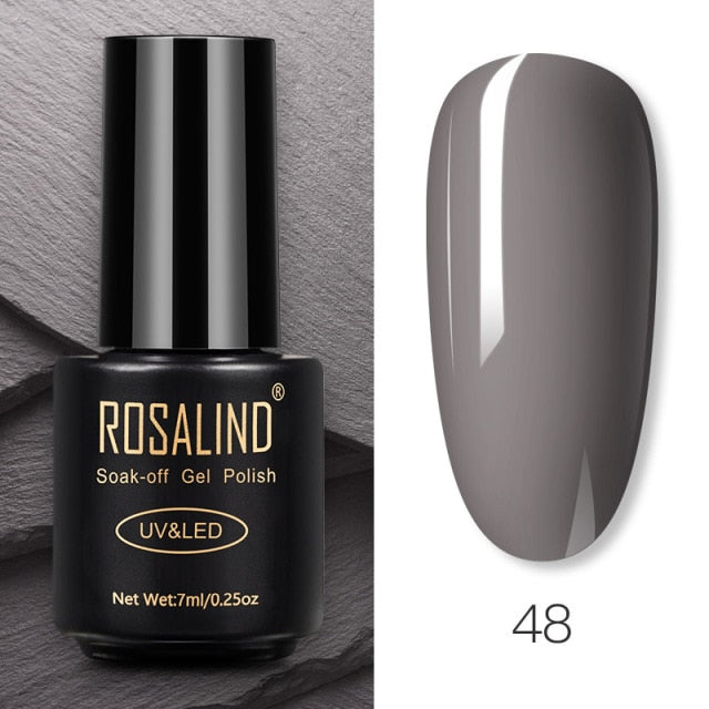 ROSALIND Gel Polish 7ml Gel Nail Polish All For Manicure Semi Permanent Soak Off Gel UV LED Varnishes Base Top Matte Coat