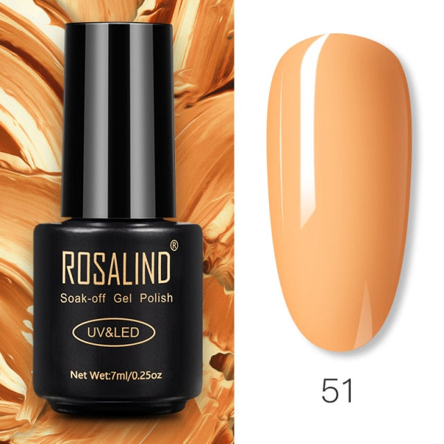 ROSALIND Gel Polish 7ml Gel Nail Polish All For Manicure Semi Permanent Soak Off Gel UV LED Varnishes Base Top Matte Coat