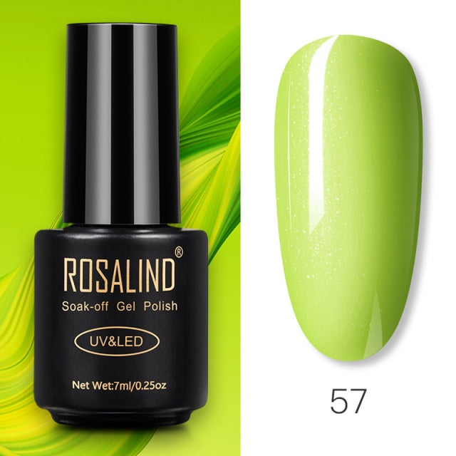 ROSALIND Gel Polish 7ml Gel Nail Polish All For Manicure Semi Permanent Soak Off Gel UV LED Varnishes Base Top Matte Coat