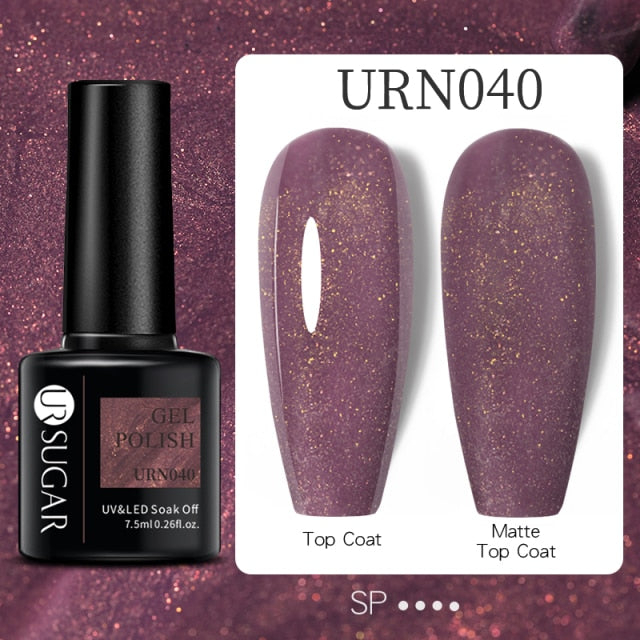 UR SUGAR 7.5ml Reflective Glitter Gel Nail Polish Manicure Nail Art Semi Permanent UV LED Lamp Nail Varnishes