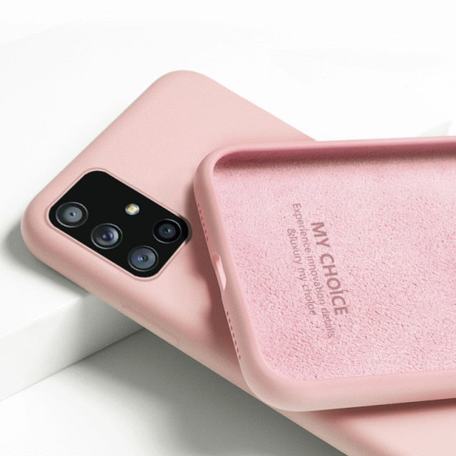Soft Liquid Silicone Case For Samsung Galaxy A51 A71 A50 S20 Ultra S10 Plus S10e Note 20 10 Lite S9 S21 FE A32 A52 A72 M51 A21S