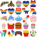 Rainbow Fidget Bubble Toys Stress Relief Squeeze for Kid Squishy Sensory Anti Stress Game Hand Simple Dimple Fidget Relax Toy
