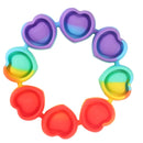 Rainbow Fidget Bubble Toys Stress Relief Squeeze for Kid Squishy Sensory Anti Stress Game Hand Simple Dimple Fidget Relax Toy