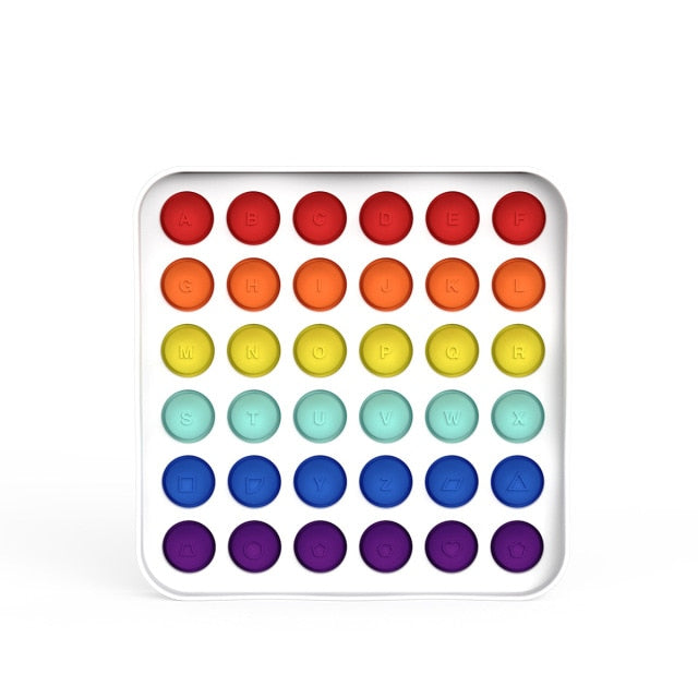 Rainbow Fidget Bubble Toys Stress Relief Squeeze for Kid Squishy Sensory Anti Stress Game Hand Simple Dimple Fidget Relax Toy