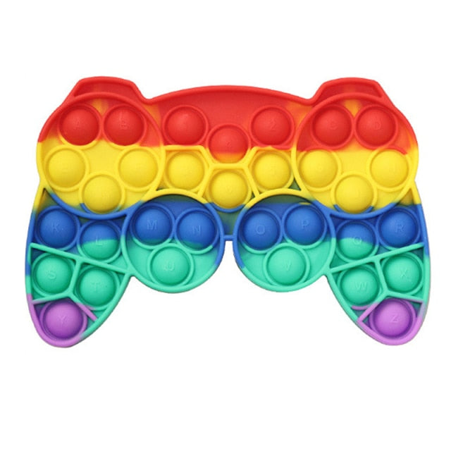 Rainbow Fidget Bubble Toys Stress Relief Squeeze for Kid Squishy Sensory Anti Stress Game Hand Simple Dimple Fidget Relax Toy