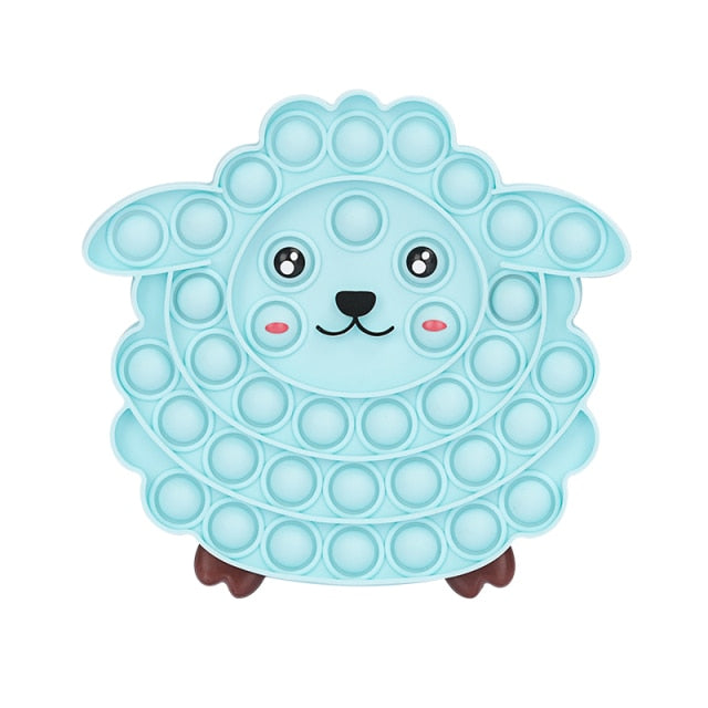 Rainbow Fidget Bubble Toys Stress Relief Squeeze for Kid Squishy Sensory Anti Stress Game Hand Simple Dimple Fidget Relax Toy