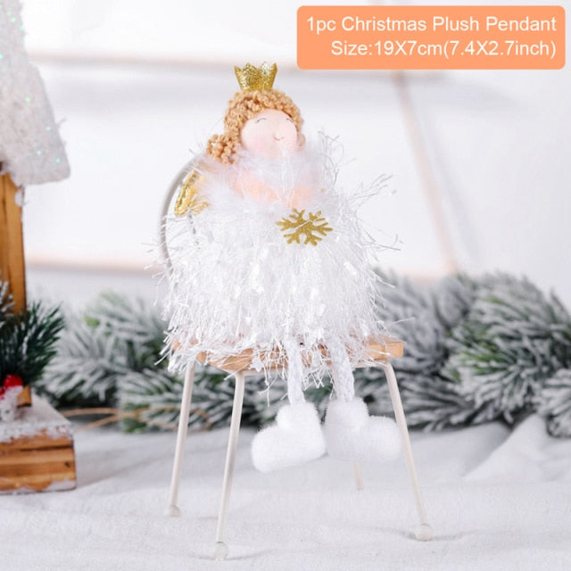 Angel Doll Merry Christmas Decoration For Home 2021 Navidad Noel Christmas Ornaments Xmas Tree Decor Cristmas Gift New Year 2022
