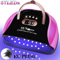 Newest 57LEDs UV LED Nail Lamp Acrylic Nail Gel Dryer Lamp With Smart Sensor Low Heat Mode Pink Nail Art Salon Manicure Machine
