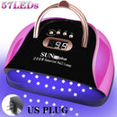 Newest 57LEDs UV LED Nail Lamp Acrylic Nail Gel Dryer Lamp With Smart Sensor Low Heat Mode Pink Nail Art Salon Manicure Machine