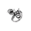 Retro Punk Snake Dragon Ring for Men Women Exaggerated Antique Siver Color Opening Adjustable Rings Anillo Hombre Bijoux