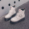 2021 Motorcycle Women's Boots Winter Soft Leather Shoes Black Botas Wedges Female Lace Up Platforms Women White Botas Mujer
