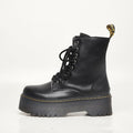 2021 Motorcycle Women's Boots Winter Soft Leather Shoes Black Botas Wedges Female Lace Up Platforms Women White Botas Mujer
