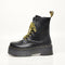 2021 Motorcycle Women's Boots Winter Soft Leather Shoes Black Botas Wedges Female Lace Up Platforms Women White Botas Mujer