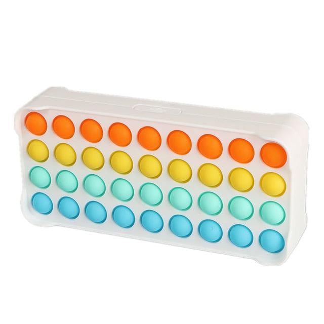 New Pop It Push Bubble Fidget Toys Pencil Case Children Stress Relief Squeeze Toy Antistress Popit Soft Squishy Kids Toys Gifts