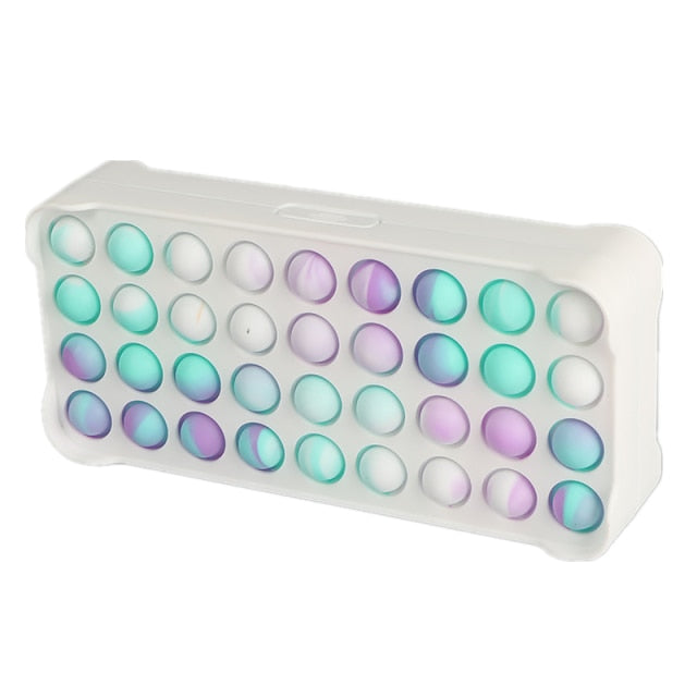 New Pop It Push Bubble Fidget Toys Pencil Case Children Stress Relief Squeeze Toy Antistress Popit Soft Squishy Kids Toys Gifts