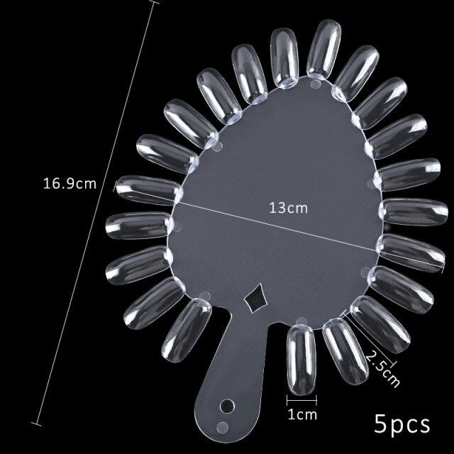 False Nail Tips Color Card Practice Display Showing Shelf Tools Buckle Ring Manicure DIY Nail Display Nail Art Practice tool
