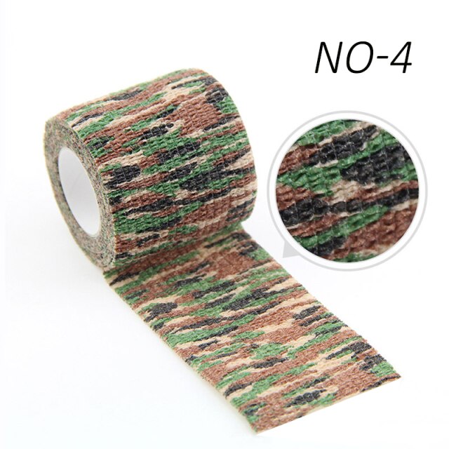 4.5m Camouflage Elastic Wrap Tape Hunt Disguise Elastoplast Self Adhesive Sports Protector Knee Finger Ankle Athletic Bandage