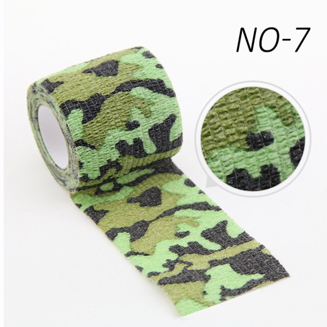 4.5m Camouflage Elastic Wrap Tape Hunt Disguise Elastoplast Self Adhesive Sports Protector Knee Finger Ankle Athletic Bandage