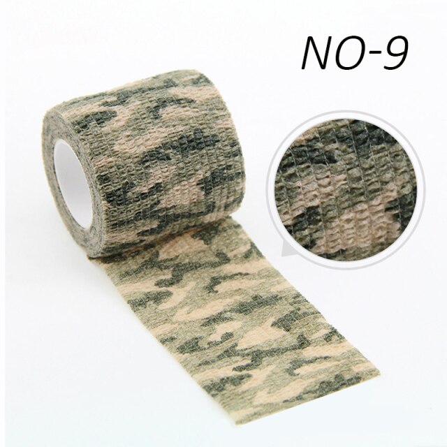 4.5m Camouflage Elastic Wrap Tape Hunt Disguise Elastoplast Self Adhesive Sports Protector Knee Finger Ankle Athletic Bandage